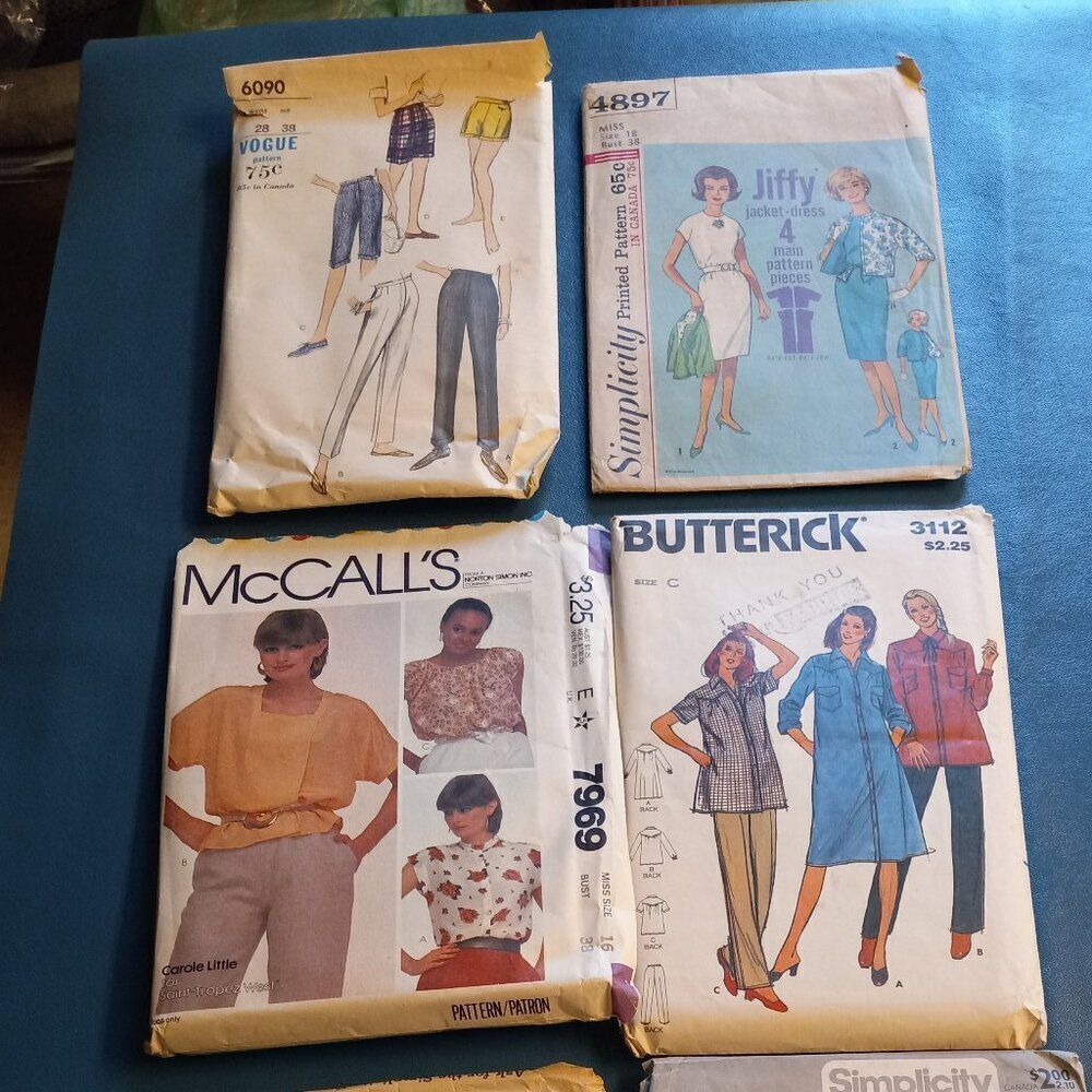 Vintage Patterns Adult Multiple sizes Cottagecore Grandmacore Sewing Patterns